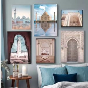 6 pcs islamic frame board wall decor