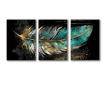 set of 3 Leaf wall Art for wall decoration/ wooden phototiles