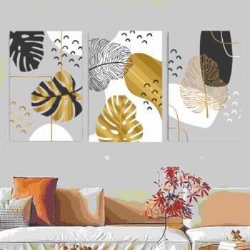 Set of 3 Abstract theme wall Art Phototiles for wall decoration/ wooden wall phototiles