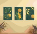 Set of 3 wall Art Phototiles for wall decoration/ wooden wall phototiles