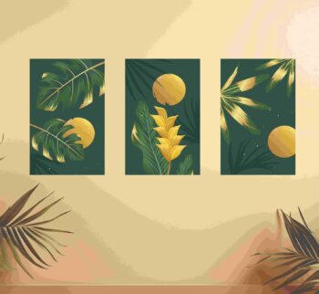 Set of 3 wall Art Phototiles for wall decoration/ wooden wall phototiles