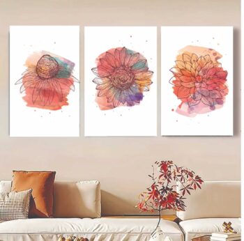 Set of 3 wall Art Phototiles for wall decoration/ wooden wall phototiles