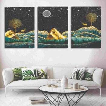 Set of 3 wall Art Phototiles for wall decoration/ wooden wall phototiles