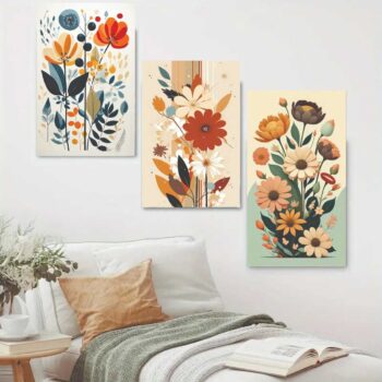Set of 3 wall Art Phototiles for wall decoration/ wooden phototiles
