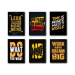 Set of 6 Motivational Theme phototiles for wall Decoration/ wooden phototiles