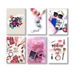 set of 6 girls Makeup Theme phototiles for wall decoration/ wooden phototiles (104)