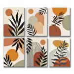 Set of 6 Abstract Theme Phototiles for wall decoration/ wooden wall phototiles (103)