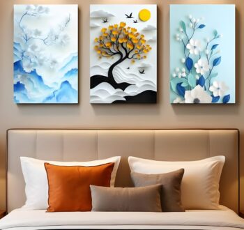 Set of 3 Butterfly theme Phototiles for wall decoration/ wooden wall phototiles