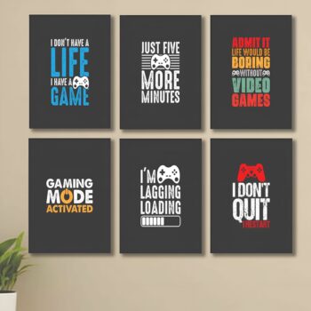 Set of 6 Motivational Theme phototiles for wall Decoration/ wooden phototiles (007)