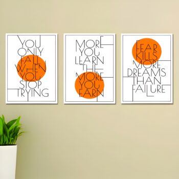 Set of 3 Motivational Theme phototiles for wall Decoration/ wooden phototiles (015)