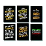 Set of 6 Motivational Theme phototiles for wall Decoration/ wooden phototiles