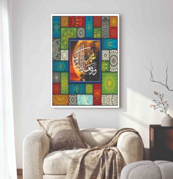 Islamic wall Art phototile for wall decoration/ wooden phototile