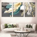 set of 3 wall Art phototiles for wall decoration/ wooden phototiles