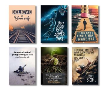 6 PC Wall Decor Cardboard Phototiles