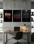 3-Piece Motivational Quote Wall Art Set