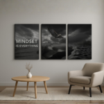 set of 3 Motivational sticky canvas frames for wall decore