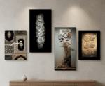 Set Of 4 Pcs Islamic Calligraphy Art Elegant Durable Stylish Decorative