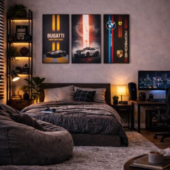 Set of 3 Premium Wall Art Photo Tiles – Modern Home Decor Sets