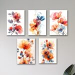 Set of 5 Premium Wall Art Photo Tiles