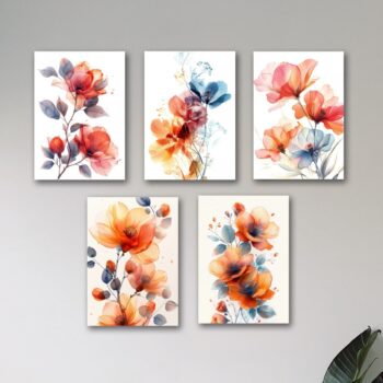 Set of 5 Premium Wall Art Photo Tiles