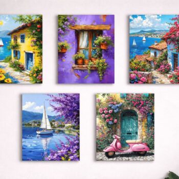 Set of 5 Premium Wall Art Photo Tiles